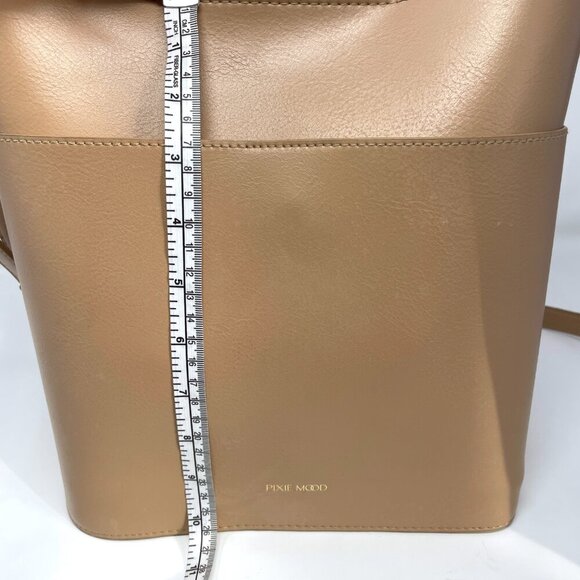 Pixie Mood Mag 10.25 x 11 Vegan Leather Crossbody Bag, Sand Color (flaws) - Picture 9 of 14
